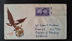 WWII US Cover Patriotic 1944 Adolf Envelop van 42 Amerikaans, Ophalen of Verzenden