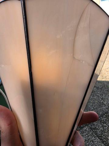 Antiek lamp glas in lood, Enlèvement ou Envoi, Verre