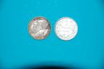 Leopold II 1 Franc 1909 VL + FR, tous deux SANS POINT, Argent, Série, Argent, Envoi