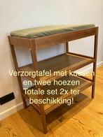 Verzorgtafel in donkere houtskleur, Ophalen, Zo goed als nieuw