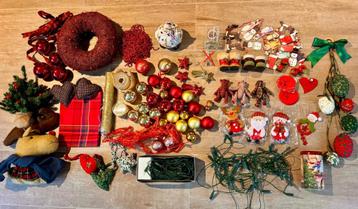 lot kerstdecoratie rood goud kerstballen verlichting Kerst beschikbaar voor biedingen