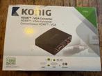Convertisseur HDMI vers VGA KÖNIG KNVCO3411 – Full HD 1080p, Ophalen, Nieuw, Beamertafels