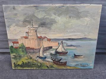 huile sur toile signe anne preaux beschikbaar voor biedingen