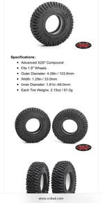Bfgoodrich Bfgoodrich 1.9 scale RC 1/10 rc4wd rupsbanden, Ophalen of Verzenden, Zo goed als nieuw, Schaal 1:10, Auto offroad