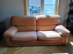 GRATIS: Lederen zetels (cognac), Ophalen, Gebruikt, 150 tot 200 cm, Rechte bank