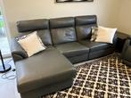 divan cuir poltrone sofa avec meridienne plus fauteuil relax, Ophalen, Zo goed als nieuw, Leer