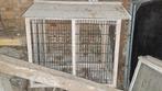 Konijnenren in hout met afdak, Dieren en Toebehoren, Ophalen, Zo goed als nieuw, 90 cm of meer, Konijn