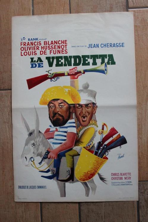 filmaffiche Louis De Funes la vendetta 1962 filmposter, Collections, Posters & Affiches, Comme neuf, Cinéma et TV, A1 jusqu'à A3