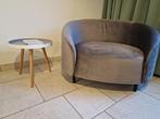 Eenzit / fauteuil Ragnar - velours grijs, Ophalen, Nieuw, 75 tot 100 cm, 75 tot 100 cm