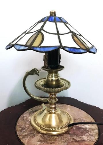 Lamp Tiffany type messing glas in lood✨😍💑💎🤗👌 beschikbaar voor biedingen