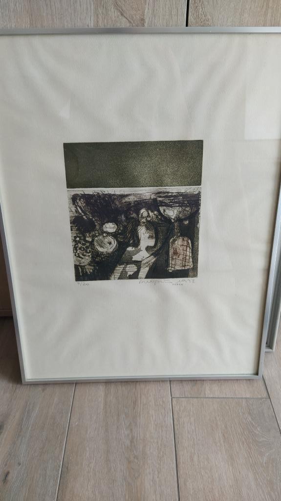 VERLAAGDE PRIJS: Ets van An Goris (gesigneerd) - Kinderspel, Antiek en Kunst, Kunst | Etsen en Gravures, Ophalen