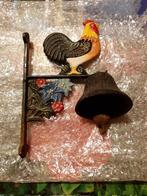 Oude geëmailleerde smeedijzeren bel Cocq Cloche