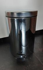 Brabantia vuilnisbak metaalgrijs 20L met pedaal, Minder dan 50 cm, Met pedaal, Gebruikt, 10 tot 20 liter