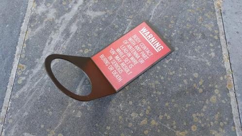 Ford MUTT radio warning sign voor rond basis antennevoet, Verzamelen, Militaria | Algemeen, Landmacht, Overige typen, Ophalen of Verzenden