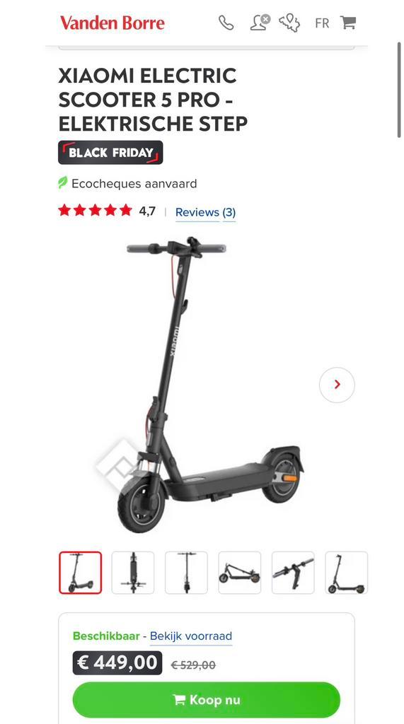 Electric scooter Xiaomi 5 PRO nieuwstaat, Fietsen en Brommers, Steps, Zo goed als nieuw, Elektrische step (E-scooter), Ophalen