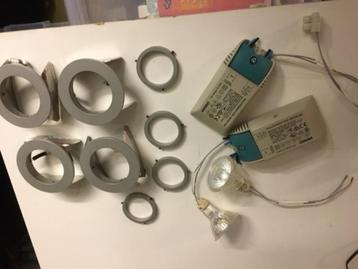 lampe encastrable 4 pièces avec lampe 2 transformateurs, Enlèvement ou Envoi, Utilisé