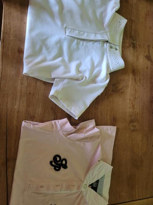 2 ruiterpolo's XS MERK SPOOKS ROZE EN PAILLETJES WIT, Dieren en Toebehoren, Paardrijkleding, Zo goed als nieuw, Dames, Ophalen of Verzenden