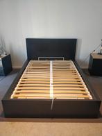 Malm bed zwart met opbergruimte 140x200cm, Huis en Inrichting, Ophalen, Gebruikt, Zwart