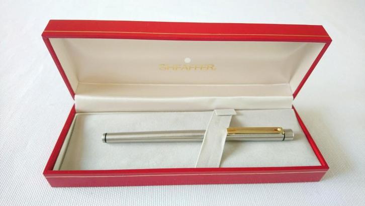 Sheaffer Targa XGS 14K/585 M-nib, Verzamelen, Pennenverzamelingen, Zo goed als nieuw, Vulpen, Sheaffer, Met doosje, Ophalen of Verzenden