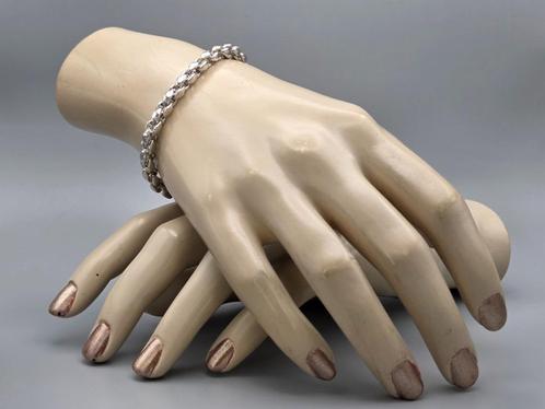 Zilveren cardano schakel armband met lobsterslot. 2025/596., Handtassen en Accessoires, Armbanden, Nieuw, Zilver, Zilver, Verzenden