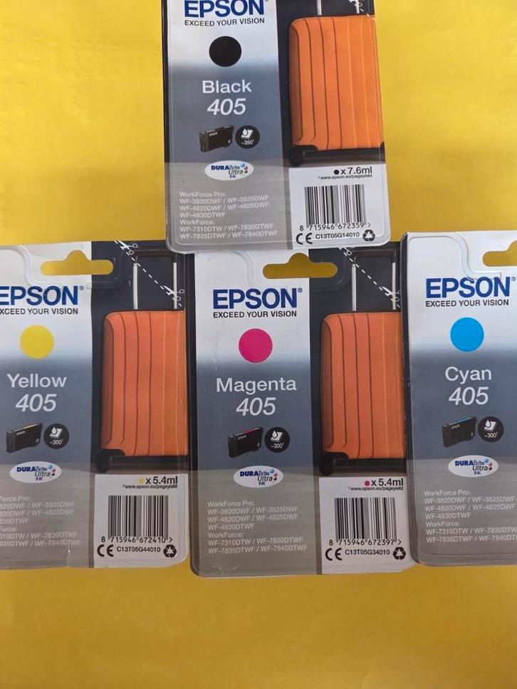 4 Epson 405 DURABrite Ultra-inkt, Computers en Software, Printerbenodigdheden, Nieuw, Ophalen of Verzenden