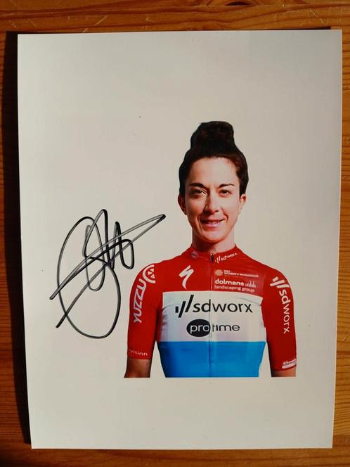 Gesigneerde foto van Christine Majerus., Sport en Fitness, Wielrennen, Ophalen of Verzenden