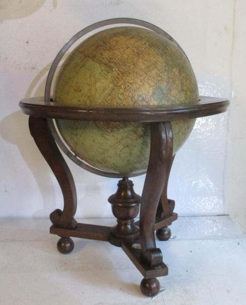 zeldzame antieke globe gradenboog houten frame sterrenbeeld, Antiek en Kunst, Curiosa en Brocante, Verzenden