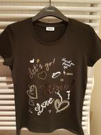 NOUVEAU T-shirt Liu Jo noir avec strass et lettrage taille S, Comme neuf, Manches courtes, Taille 36 (S), Noir