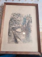 Jan Korthals Pont Groene Aquarel ingelijste prent, Ophalen of Verzenden