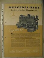 121 Mercedes Benz zescilinder dieselmotoren sheet brochure, Enlèvement ou Envoi, Utilisé, Mercedes