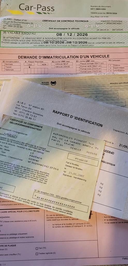 PEUGEOT PARTNER 1.6HDI PRÊT À IMMATRICULER !, Auto's, Peugeot, Particulier, Partner, ABS, Airbags, Boordcomputer, Radio, Schuifdeur