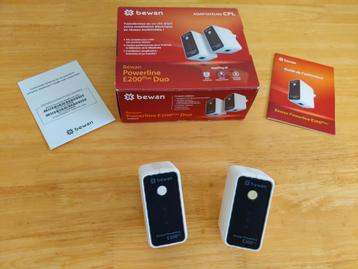 Kit CPL Bewan Powerline E200 plus Duo, Informatique & Logiciels, Amplificateurs wifi, Enlèvement, Utilisé