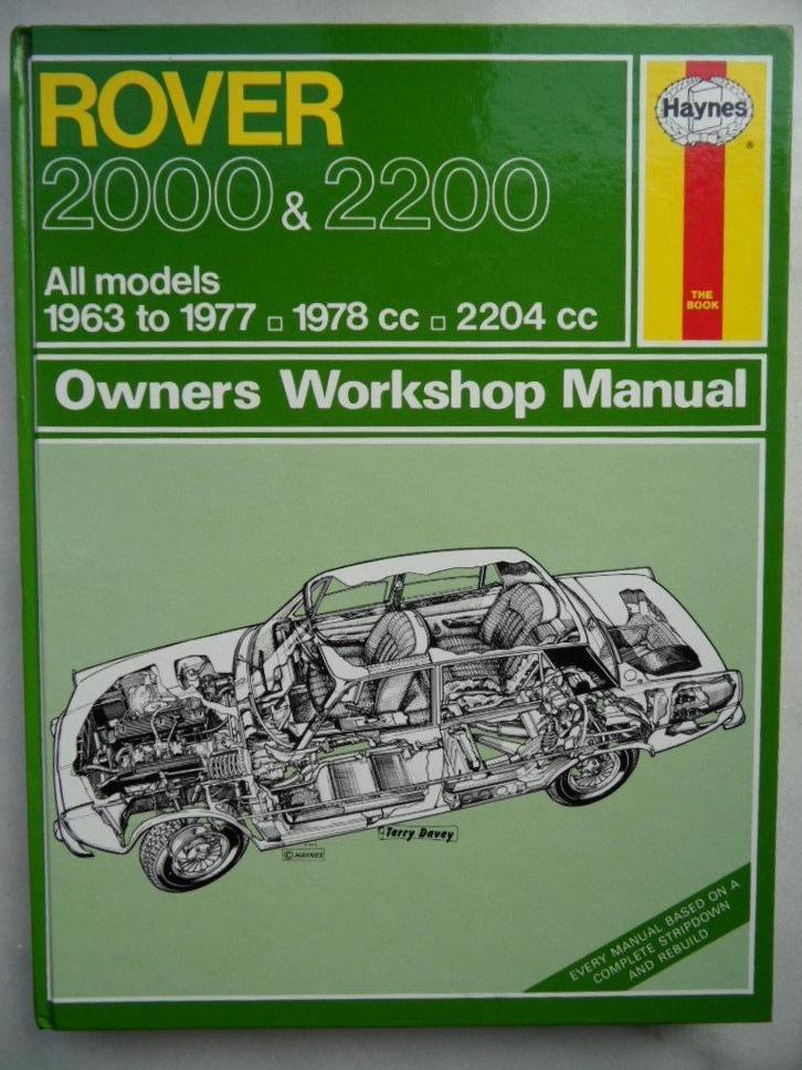 Manuel d'atelier Rover 2000 et 2200 HAYNES, Autos : Divers, Modes d'emploi & Notices d'utilisation, Enlèvement ou Envoi