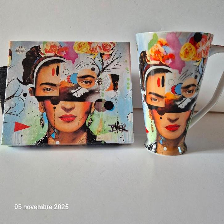 Mok van 300 ml, van de  kunstenaar Loui Jover, Kahlo, Huis en Inrichting, Keuken | Keukenbenodigdheden, Nieuw, Verzenden