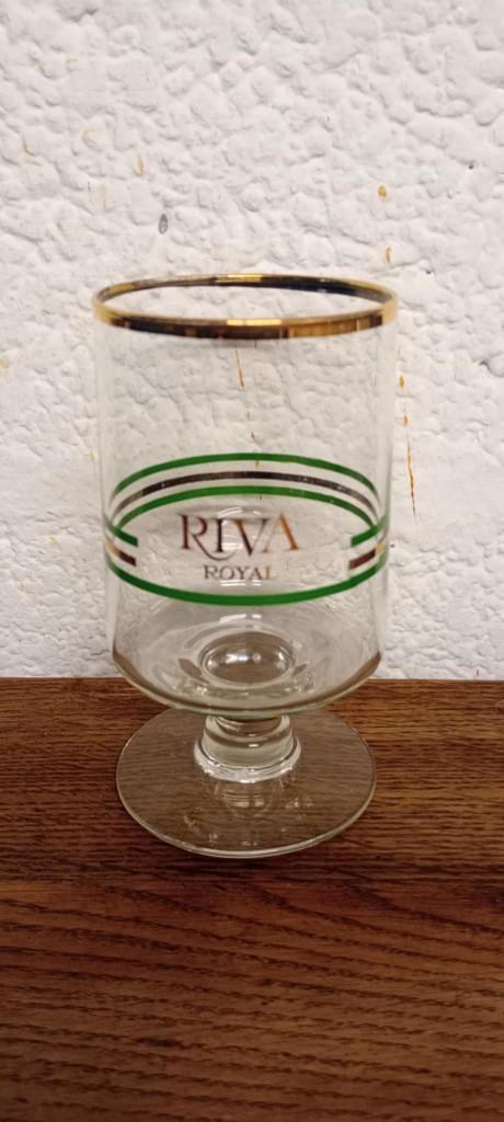 Brasserie bierglas Riva Royal, Verzamelen, Biermerken, Gebruikt, Glas of Glazen, Overige merken, Ophalen of Verzenden