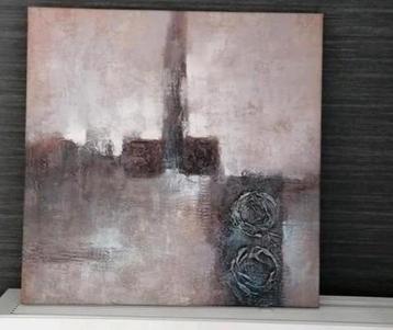 Handgeschilderd Olie schilderij 60 x 60 beschikbaar voor biedingen