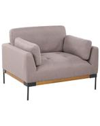 Fauteuil SKAVEN Tissu Taupe - Beliani, Enlèvement, Scandinave, 100 à 125 cm, Métal