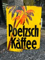 Poetzsch Koffie emaille bord, Verzamelen, Ophalen of Verzenden, Gebruikt, Reclamebord