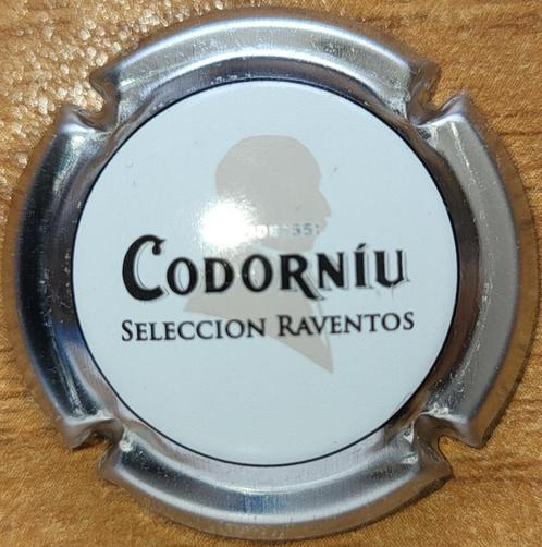 Capsule Cava d'Espagne CODORNIU blanc & argent nr 21, Collections, Vins, Neuf, Vin blanc, Espagne, Enlèvement ou Envoi