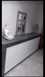Volledige eetkamer met wit gelakt betoneffect, Huis en Inrichting, Kasten | Dressoirs, Zo goed als nieuw, Ophalen
