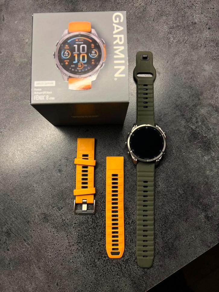 GARMIN FENIX 8 (47mm), Handtassen en Accessoires, Smartwatches, Zo goed als nieuw, Ophalen