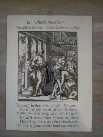 De Schoen maaker, weever..(e.a.oude beroepen)naar Jan Luyken beschikbaar voor biedingen