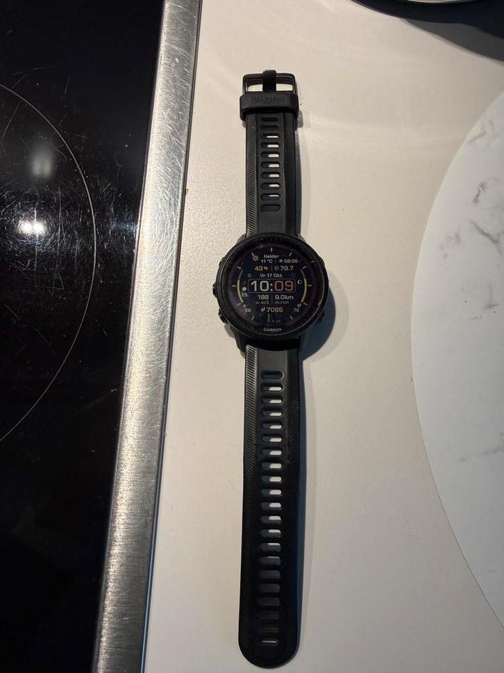 Garmin Forerunner 955 - Solar, Handtassen en Accessoires, Sporthorloges, Zo goed als nieuw, GPS, Ophalen