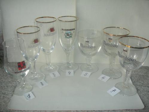 Verschillende glazen van Maredsous, brij. Duvel - Moortgat, Collections, Marques de bière, Comme neuf, Verre ou Verres, Duvel