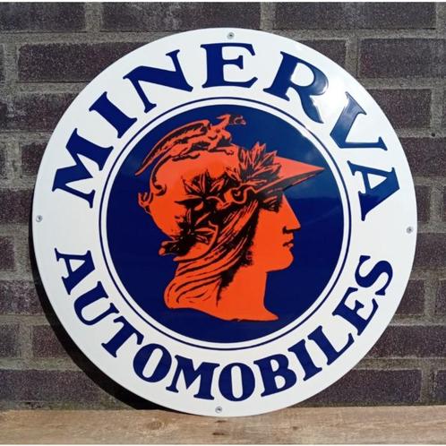 Minerva automobiles emaillen reclame bord showroom borden, Verzamelen, Merken en Reclamevoorwerpen, Zo goed als nieuw, Reclamebord