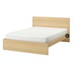 Ikea MALM bed 140x200, Huis en Inrichting, Slaapkamer | Bedden, Ophalen, Gebruikt, Bruin, 140 cm