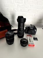 Canon 1200D met 3 objectieven - in nieuwstaat!, Audio, Tv en Foto, Spiegelreflex, Canon, Zo goed als nieuw, Ophalen