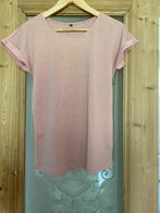 T-shirt roze glitter maat S, Comme neuf, Manches courtes, Taille 36 (S), Rose