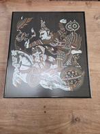 Metalen kader met glas en Thaise afbeelding Krishna, Antiek en Kunst, Kunst | Tekeningen en Fotografie, Ophalen
