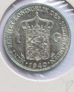 Munteenheid Nederland 1 gulden 1940 - Zilver, 1 gulden, Zilver, Ophalen of Verzenden, Koningin Wilhelmina